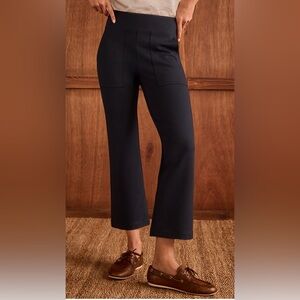 CAbi “Cheeky Pant” - cropped ponte knit pant, BLACK, XS